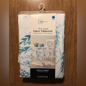70 inch round fabric tablecloth